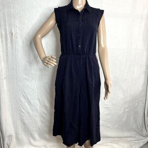 Ann Taylor Navy Tank Capri Jumpsuit